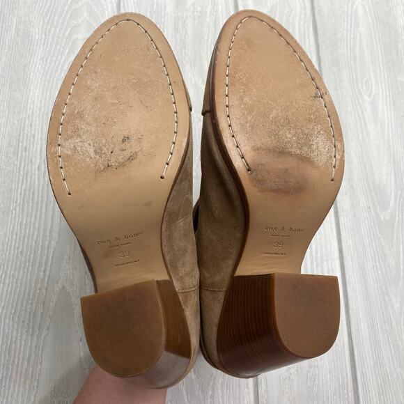 Rag & Bone Women's Tan The Harrow Suede Ankle Boots Size 9 Italian 39 - Picture 3 of 12